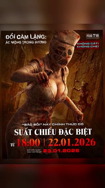 Áp-phích chính thức với nhân vật mặt nạ máu đầy ám ảnh.